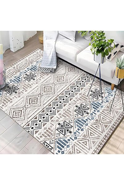 Topone1Topone1 سجادة داخلية، طراز بوهيمي، تصميم مانع للانزلاق، سجادة غرفة الغسيل، سجادة ناعمة 200×300 سم