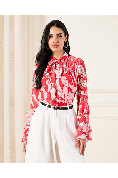 REDTAG Women Red Printed Blouse