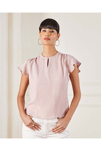REDTAG Women Pink Plain Blouse