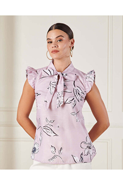 REDTAG بلوزة نسائية كاجوال مطبوع باللون الوردي