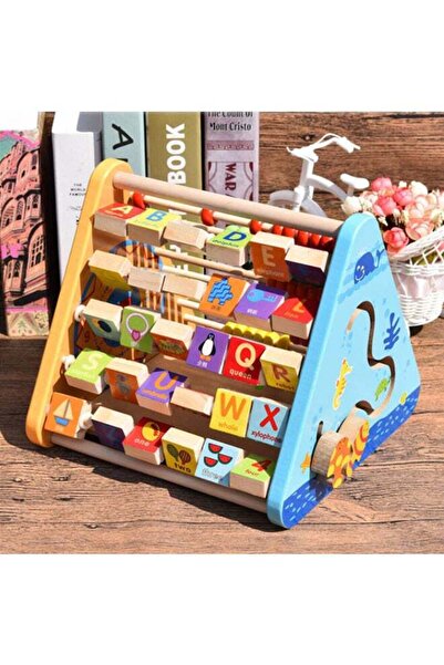 fulina Cube Abacus, Wooden Alphabet Blocks Abacus, Environmentally Friendly, for 1 Year to 3 Year Old