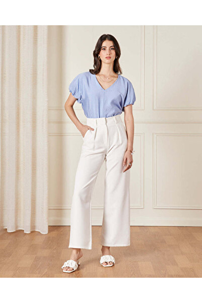 REDTAG Women Blue Plain Blouse