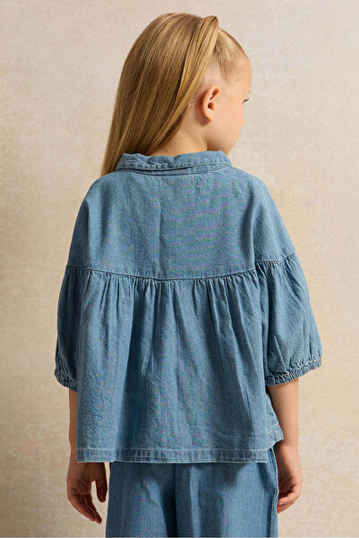 REDTAG Girls Yellow Embroidered Dress