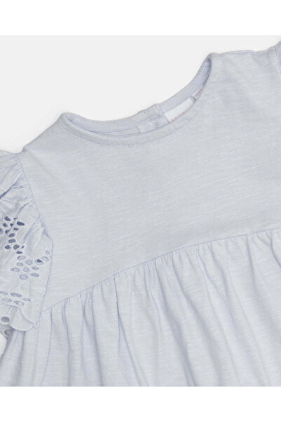 REDTAG Infant Girls Blue Embellished Blouse
