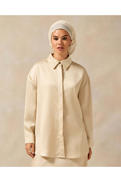 REDTAG Women Ivory Button Front Shirt