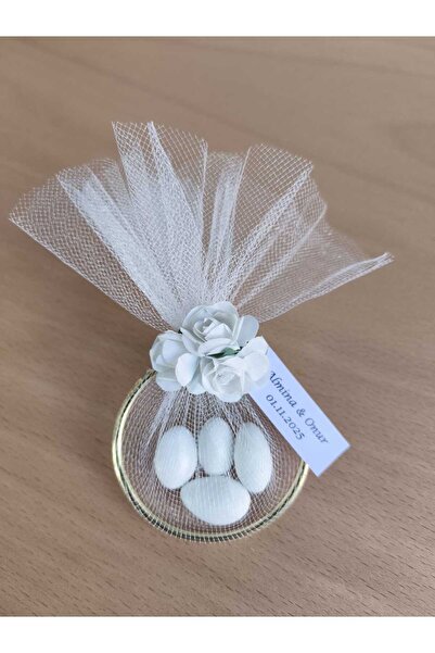 Goodsecond 50 Adet Süslemeli Halka Şekerleme Nikah Nişan Söz Düğün Hediyeliği...