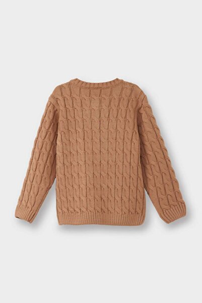 DeFacto Детско момичешко кардиганче с велосипеден деколте и лунен принт G3306A525WN