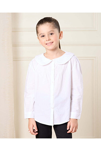 REDTAG Girls White Basic Shirt Blouse