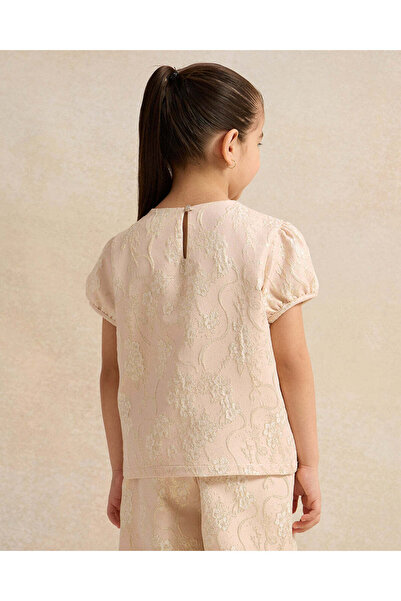 REDTAG Girls Beige Embellished Blouse