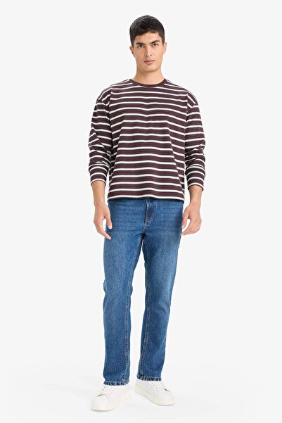 DeFacto Суитшърт с кръгло деколте свободна кройка F7758AX25AU