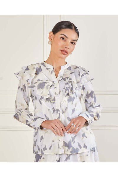 REDTAG بلوزة نسائية مطبوع متعددة الألوان