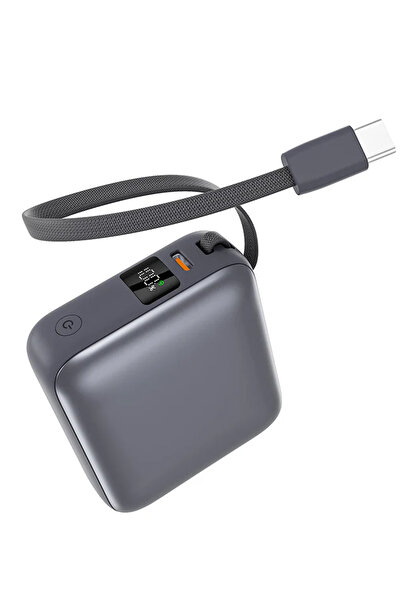 QCY 10000mah 35W Powerbank Siyah - Hızlı Şarj - Taşınabilir Güç Kaynağı - Taşınabilir Şarj Cihazı