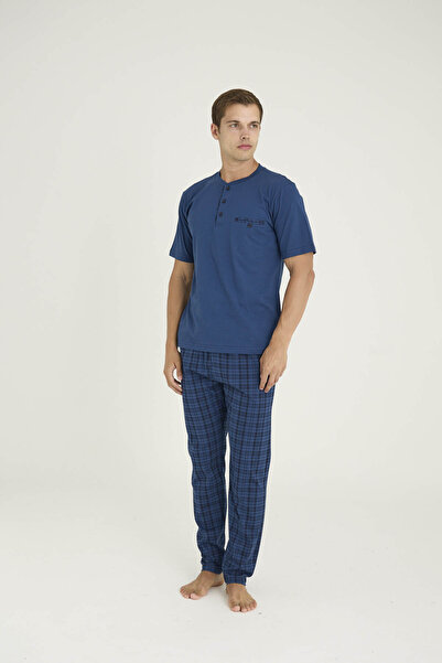 Etoile Ανδρικές καλοκαιρινές πιτζάμες με κοντό μανίκι μίντι λαιμόκοψη 2118