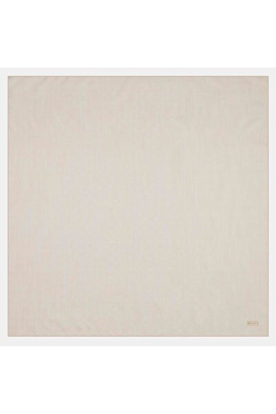 Vakko Μονόγραμμα Βαμβακερό Μεταξωτό Φουλάρι 3000655-Ecru