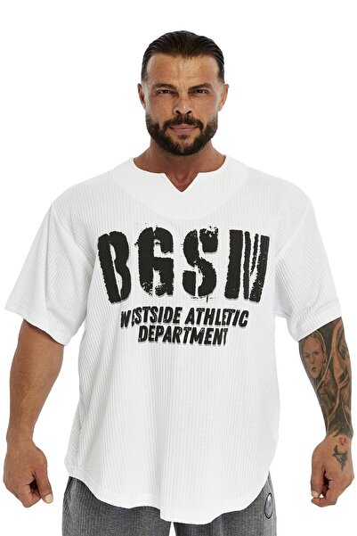 BGSM Oversized Textured Cotton T-Shirt 3383