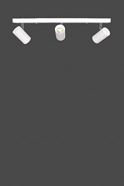 Fer Avize Spot Avize 360 Derece Dönebilen Modern Pratik Başlıklı Sıralı 3'lü Beyaz Avize (BEYAZ IŞIK)