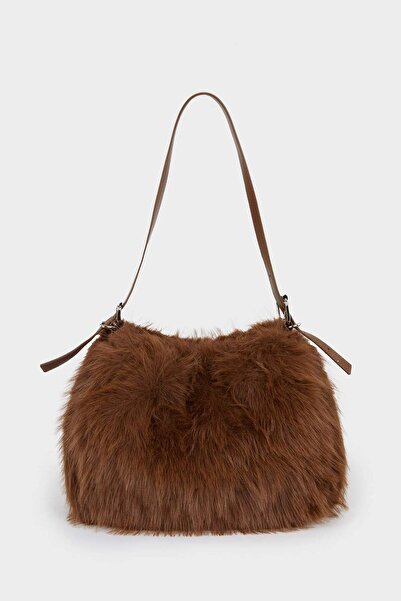 DeFacto Women's Plush Crossbody Bag F1251Axns