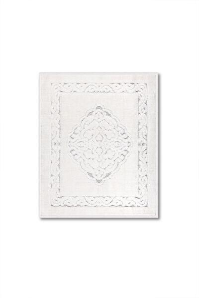 Bluenity Pamukkale Natural Cotton 2-Piece Bath Mat Set 60X100+50X60 cm - Ecru