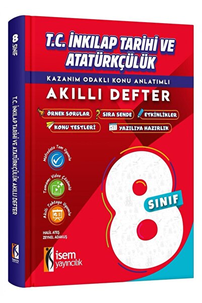 İsem Yayıncılık 8. Sınıf T. C. İnkilap Tarihi Ve Atatürkçülük Akıllı Defter