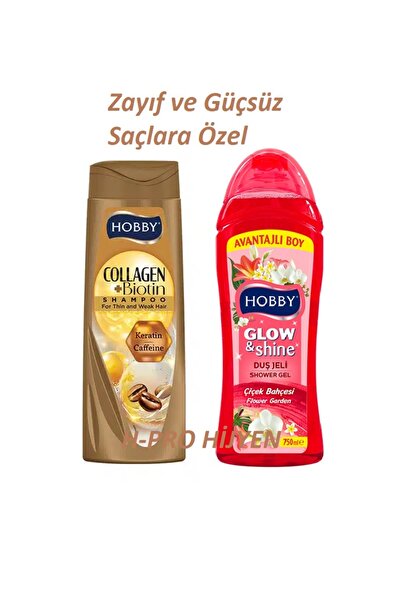 Hobby ZAYIF VE GÜÇSÜZ SAÇLARA ÖZEL KOLAJEN+BİOTİN ŞAMPUAN VE ÇİÇEK BAHÇESİ DU...