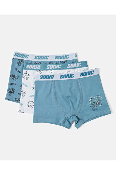 REDTAG مجموعة بوكسر مطبوعة بطبعة سونيك متنوعة للأولاد (عبوة من 3 قطع)