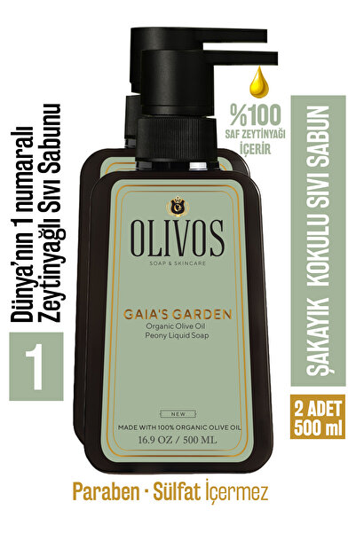 Olivos %100 Doğal Zeytinyağlı Şakayık Kokulu Sıvı El Sabun Yoğun Nemlendirici...