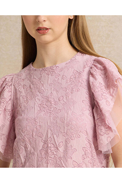 REDTAG Senior Girls Purple Embellished Top