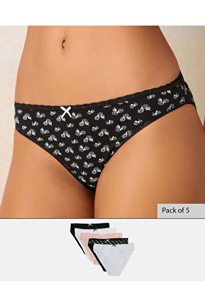 REDTAG Women Assorted Highleg Brief Set (Pack of 5)