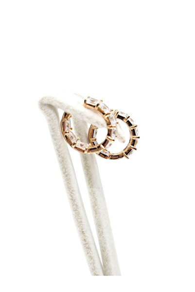 XUPING JEWELRY 18K Gold Renk Taşlı Halka Küpe | Jiro Accessories – XP Baskılı 316L Çelik