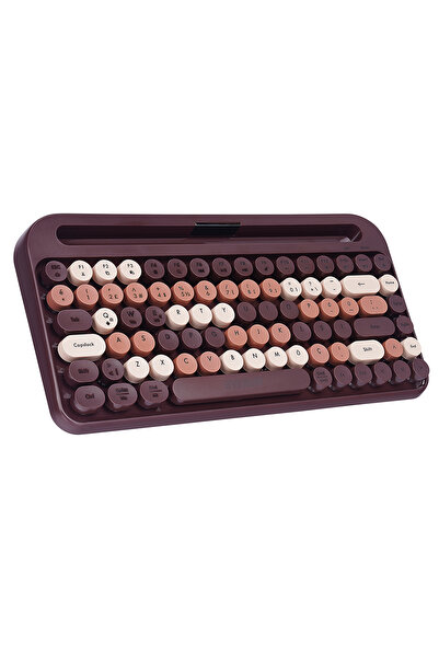 Everest Kb-99 Mocha 2.4G+Bt1+Bt2 Çoklu Cihaz Bağlantılı Q Kablosuz Klavye