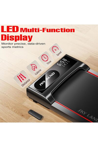 SKY LAND Compact Walking Pad EM-1306 Ultra Slim Treadmill for Home & Office use with LED & Remote Control