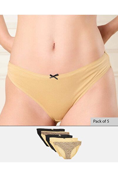 REDTAG Women Assorted Boyleg Briefs Set (Pack of 5)