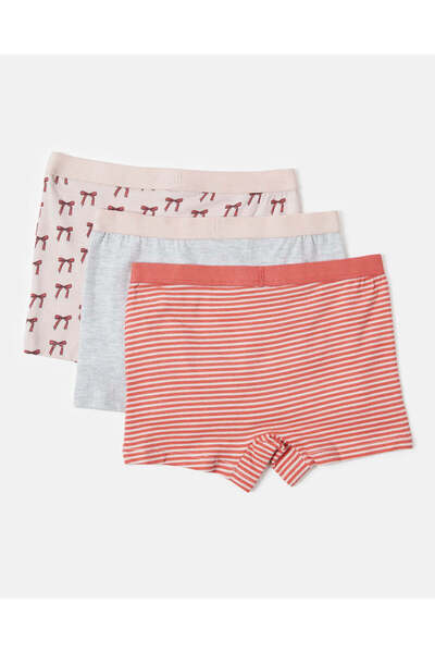 REDTAG Girls Assorted Printed Boxer Set (Pack of 3)