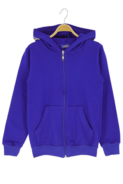 CRASSİ Boy's Cardigan 2 Yarn Fleece-Lined Back Printed