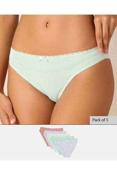 REDTAG Women Assorted Highleg Brief Set (Pack of 5)