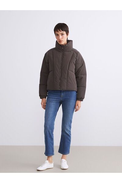 LC Waikiki Lcw Vision Mock Neck Oversized Women's Puffer Jacket