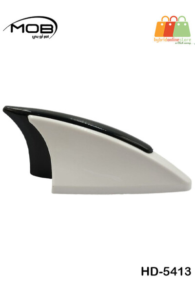 Mob HD-5413 Shark Fin Antenna Cover Universal Car Roof Aerial Decoration – Black/White Durable ABS