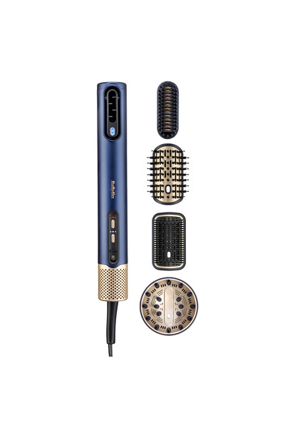 BABYLİSS Saç Kurutma ve Şekillendirme Seti Air Wand, Difüzör&Paddle Başlık, 1600W, 4 Başlık, İyon Teknolojisi