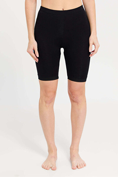 REDTAG Black Comfort Knit Short
