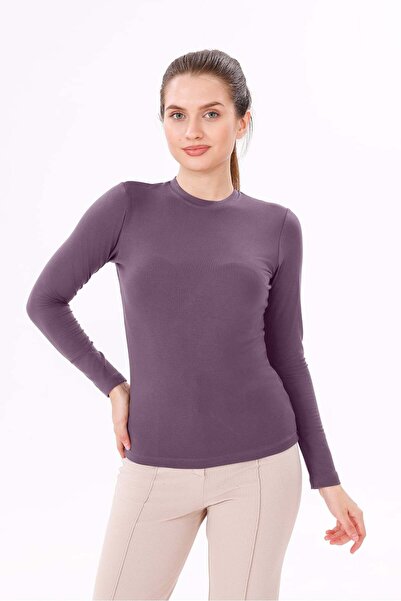 Yade Fashion Kadın Uzun Kol Body - Bisiklet Yaka