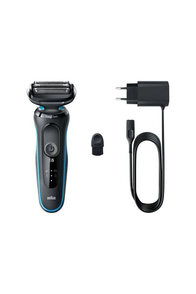 Other Braun | Shaver | 51-M1000S | Runtime (max) 50 min | Wet & Dry | Lithium-ion | Black/Blue