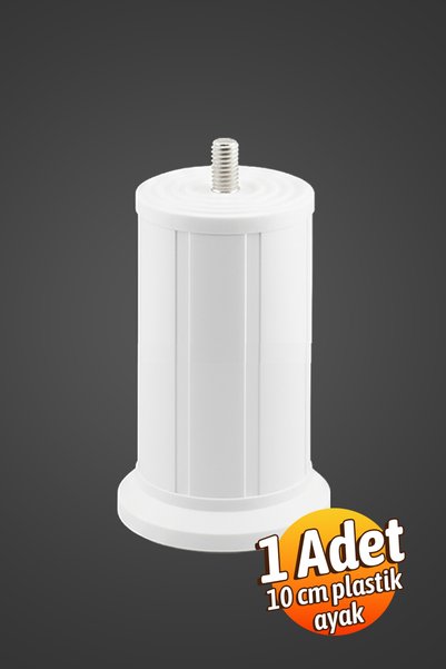 Badem10 Keson 1 Adet 10 cm Beyaz Plastik Mobilya Baza Tv Ünitesi Yükseltme Ay...