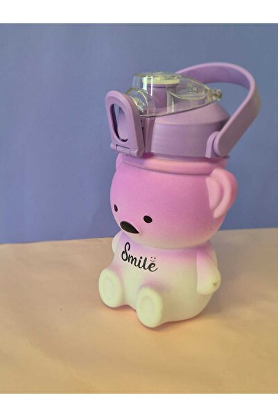 LEVA Smile Water Bottle 800 ml Blue with Bear