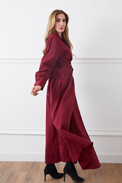 DPARİS Belt Detailed Shirt Skirt Two-Piece Set