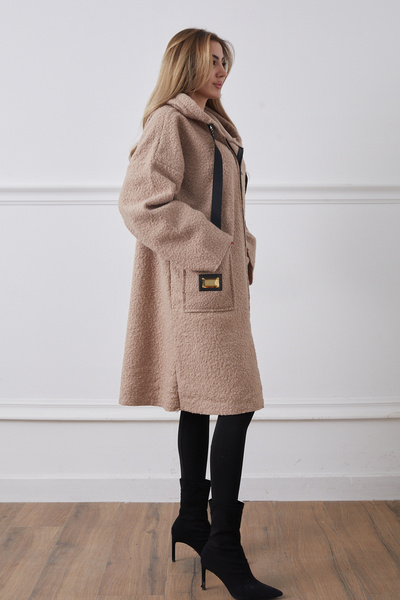 DPARİS Дълга яке с качулка и два джоба