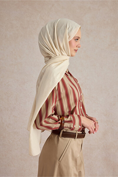 Qef Organic Crash Shawl Bone