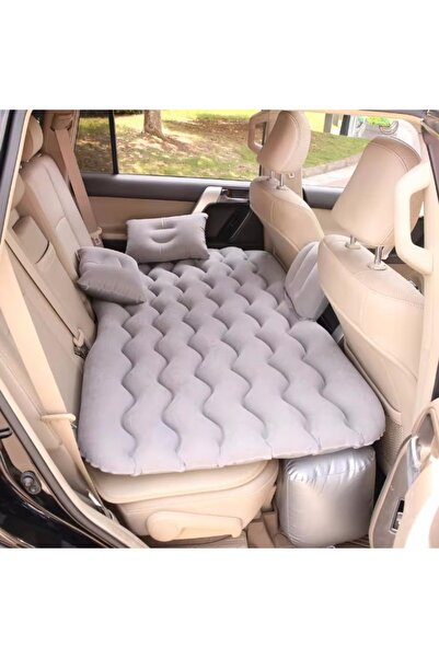 sharpdo Car Air Mattress Bed Inflatable with 2 Air Pillows for For Outdoor Camping (Grey/ 2 * Storage Piers)