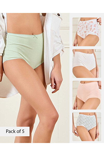 REDTAG مجموعة ملابس داخلية نسائية كاملة متنوعة (عبوة من 5 قطع)