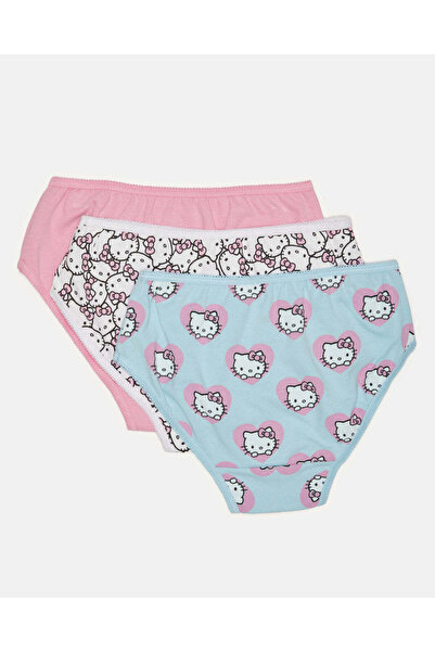 REDTAG Girls Assorted Hello Kitty Print Brief Set (Pack of 3)