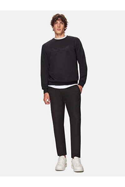 Ltb Black Straight-Leg Sweatpants with Elastic Waistband